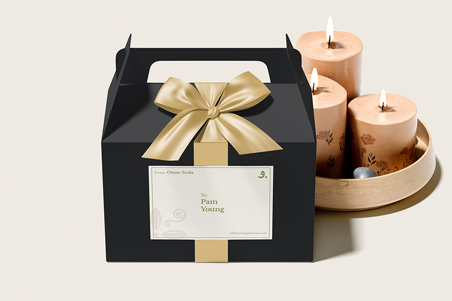 Edible premium confectionery gift box unboxing experience and interior presentation